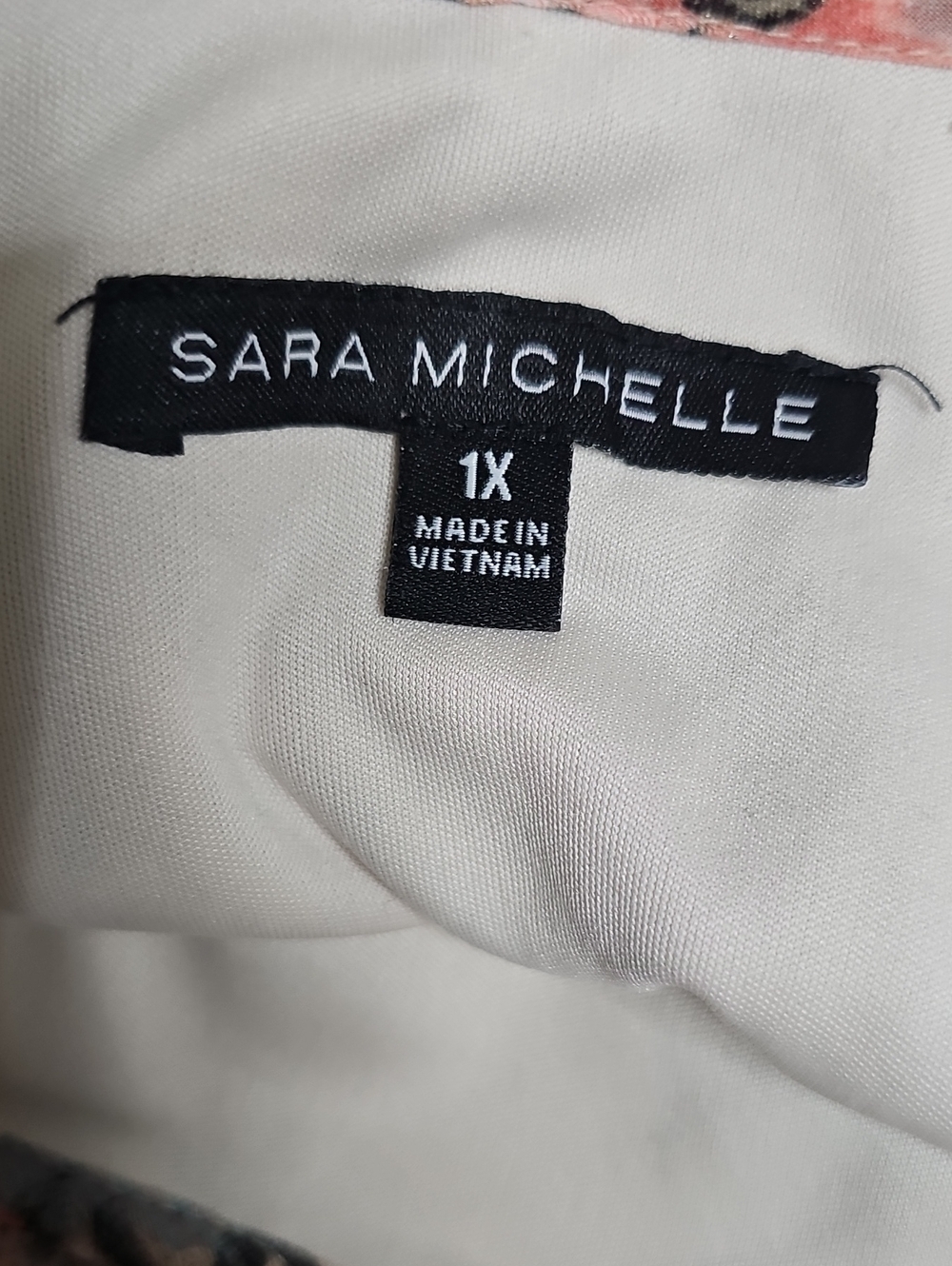 Sara Michelle Sheer Floral & Animal Print Blouse — Pink, Green & Cream - Picture 7 of 7